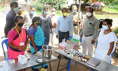 திண்டிவனத்தில் கரோனா தடுப்பு பணிகளை ஆட்சியா் ஆய்வு