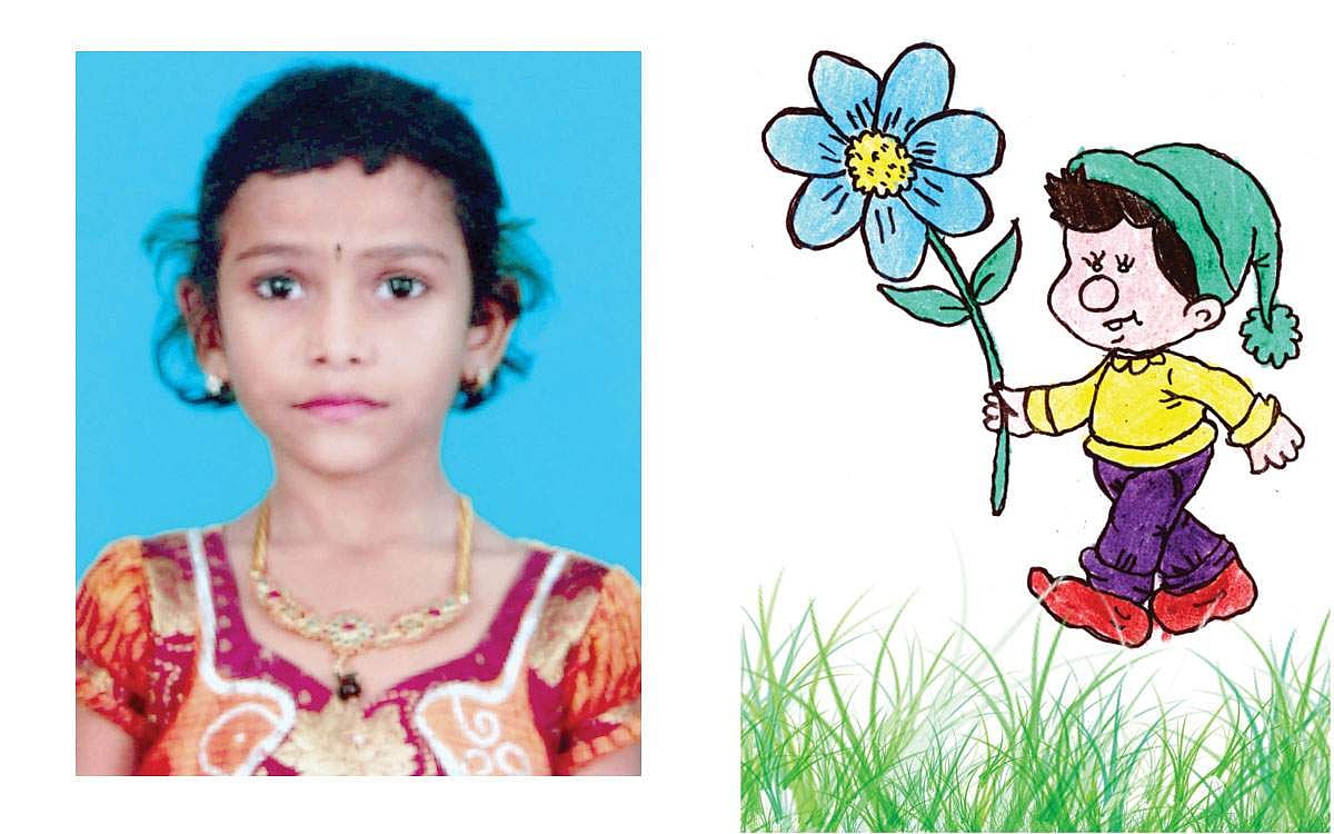 பிஞ்சுக்கை  ஓவியத்திற்கு  ஒரு சின்னஞ்சிறு கதை!: அக்காவின் பிறந்த நாள்