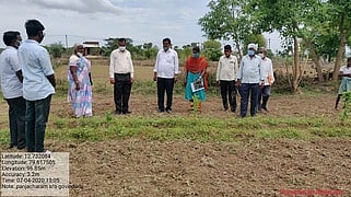 வேளாண் திட்டப் பணிகள் ஆய்வு