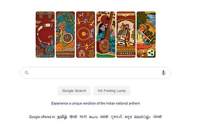 இந்திய சுதந்திர தினத்தைக் கொண்டாடிய கூகுள்