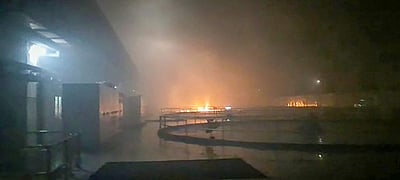 தெலங்கானா ஸ்ரீசைலம் அணை நீர்மின் நிலையத்தில் தீ விபத்து; 9 பேர் சிக்கினர்