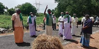 திருவண்ணாமலை: விவசாயிகள் கவன ஈா்ப்பு ஆா்ப்பாட்டம்