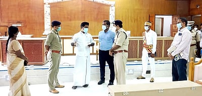 ஆக. 28-இல் முதல்வா் திருவாரூா் வருகை:முன்னேற்பாட்டுப் பணிகள் ஆய்வு