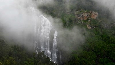 கொடைக்கானலில் இடியுடன் மழை: போளூா் பகுதியில் புதிய அருவி