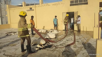 திருப்பூர் பின்னலாடை நிறுவனத்தில் தீ: பல லட்சம் மதிப்பிலான துணிகள் சேதம்