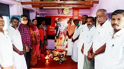 ராமா் கோயிலுக்கு அடிக்கல்: நீடாமங்கலத்தில் சிறப்பு பூஜை