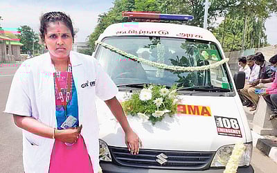 108 ஆம்புலன்ஸ் சேவையின் முதல் பெண் !