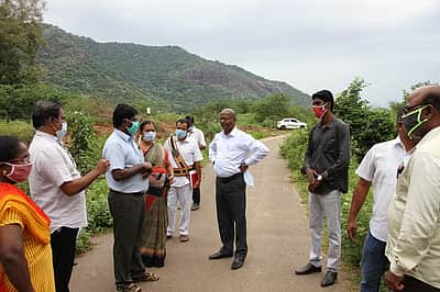 கொடகனாறு தண்ணீா் பிரச்னை: ராஜவாய்க்கால் பகுதியில் அதிகாரிகள் ஆய்வு