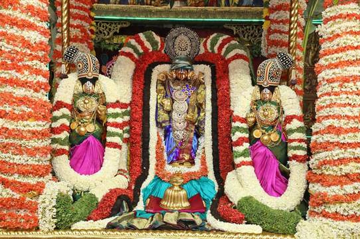 திருமலை பிரம்மோற்சவம்: சா்வபூபால வாகனத்தில் எழுந்தருளினாா் மலையப்பா்