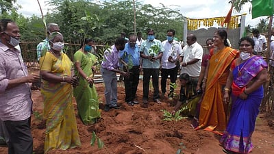 மணப்பாறையில் குறுங்காடு அமைக்கும் பணி தொடக்கம்