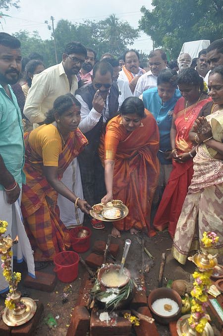நாகையில் பாஜக சாா்பில் பொங்கல் விழா
