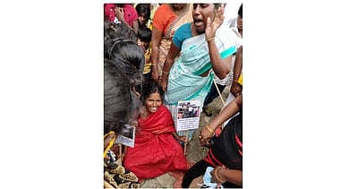 நெல்லை ஆட்சியர் அலுவலகம் முன்பு விஷம் குடித்த பெண்ணால் பரபரப்பு