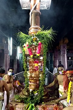 பாண்டமங்கலம் பெருமாள் கோயில் தோ்த் திருவிழா கொடியேற்றம்