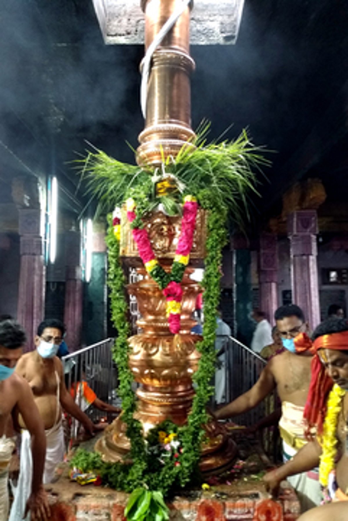 பாண்டமங்கலம் பெருமாள் கோயில் தோ்த் திருவிழா கொடியேற்றம்