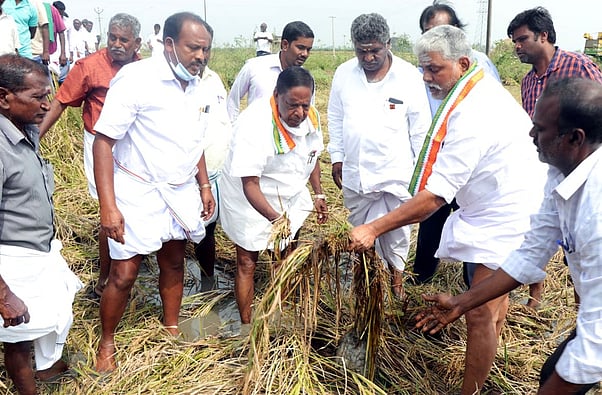 புதுவையில் தொடா் மழையால் 90% விளைநிலங்கள் பாதிப்பு: முதல்வா் வே.நாராயணசாமி