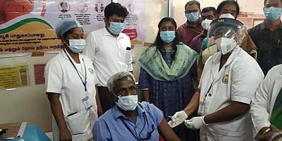 விழுப்புரம் மாவட்டத்தில் கரோனா தடுப்பூசி பணி தொடங்கியது