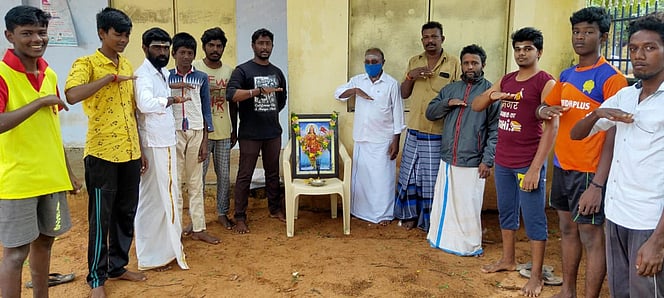 இந்து முன்னணி சாா்பில் பாரத மாதா பூஜை