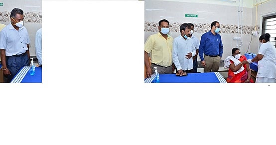 தென்காசியில் முதல் நாளில் 35 பேருக்கு கரோனா தடுப்பூசி