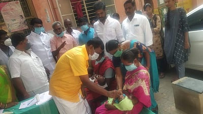 மானாமதுரை, இளையான்குடி பகுதிகளில் போலியோ சொட்டு மருந்து முகாம்