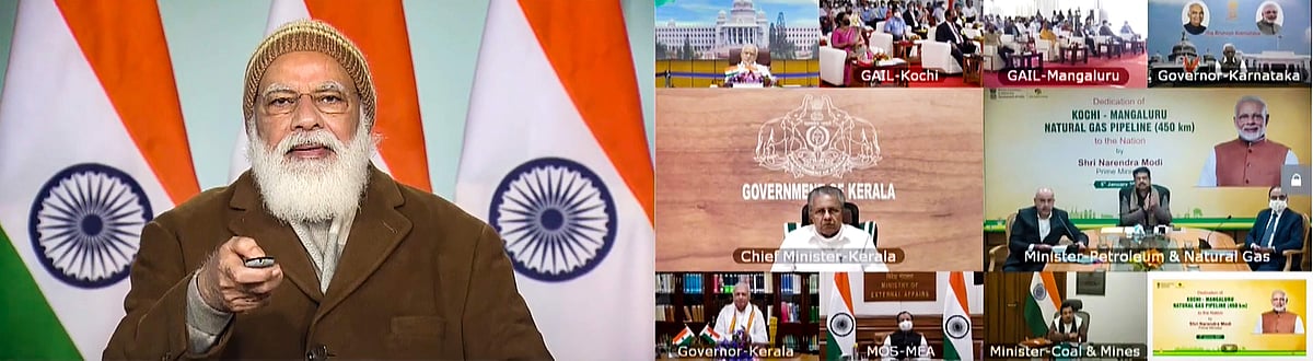 கொச்சி - மங்களூரு இயற்கை எரிவாயு குழாய் திட்டம்: பிரதமா் தொடக்கி வைத்தார்