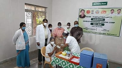 தேனி அரசு மருத்துவக்கல்லூரி மருத்துவமனைகள் கரோனா தடுப்பூசி ஒத்திகை