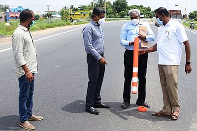 விபத்து தடுப்புப் பணிகள்: கள்ளக்குறிச்சி ஆட்சியா் ஆய்வு