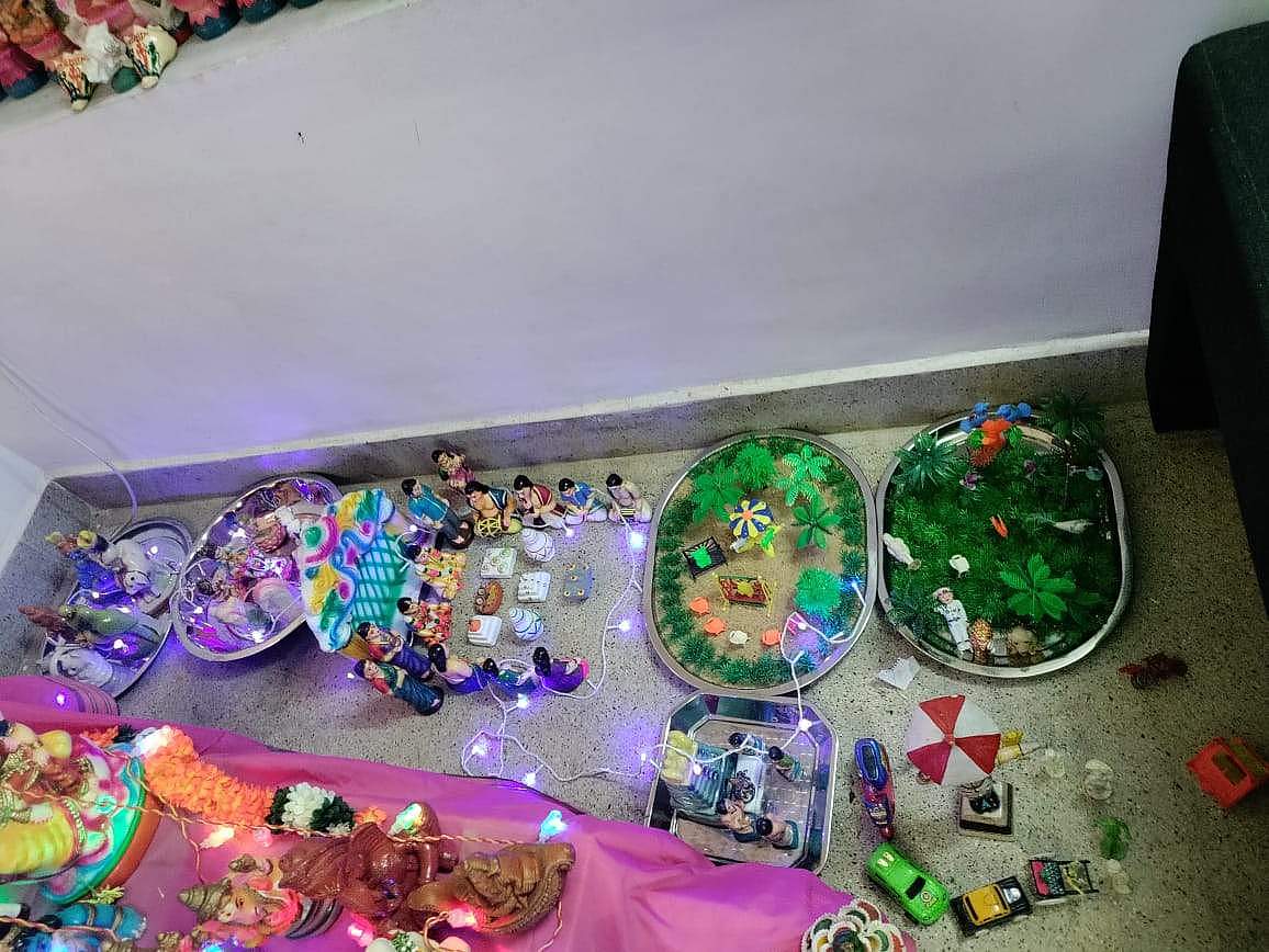 மயிலாப்பூர், எம்.எஸ். ராஜா - தேவி வீட்டு நவராத்திரி கொலு