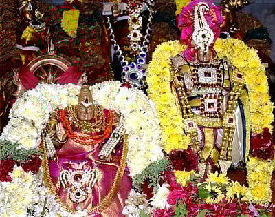 வசந்தவல்லபராய பெருமாள் கோயிலில் நவராத்திரி நிறைவு நாள் சிறப்பு பூஜை