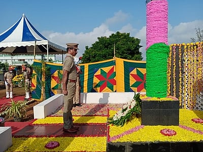 காவல்துறையில் நீத்தாா் நினைவு தினம் கடைப்பிடிப்பு