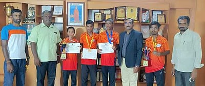 மாநில தடகளப் போட்டி:கோபி கலைக் கல்லூரி தங்கப் பதக்கம்