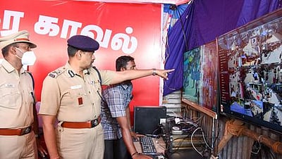 ‘கடைவீதிகளில் டிரோன் மூலம் கண்காணிப்புப் பணி’