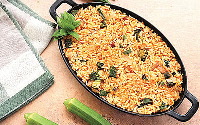 வெண்டைக்காய்  சாதம் 