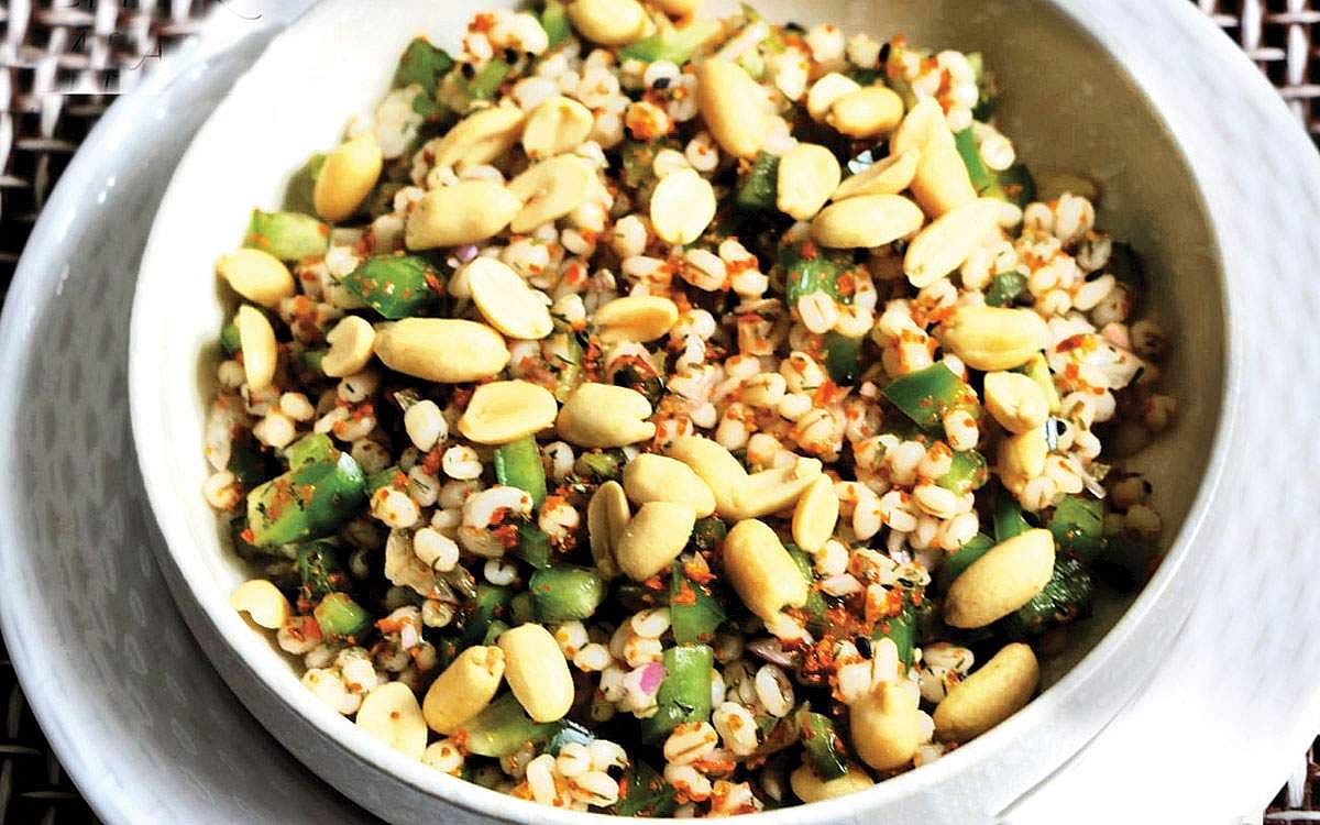 பார்லி வேர்க்கடலை சுண்டல்