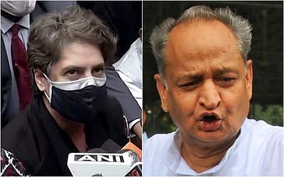 பிரியங்கா காந்தியை சந்தித்து பேசினார் ராஜஸ்தான் முதல்வர்