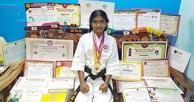 'இலவசமாக தற்காப்புக்கலை பயிற்சி அளிப்பதே லட்சியம்' - சிறுமி ஹரிணி