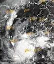 காற்றழுத்தத் தாழ்வு மண்டலம் கரையை கடக்கத் தொடங்கியது