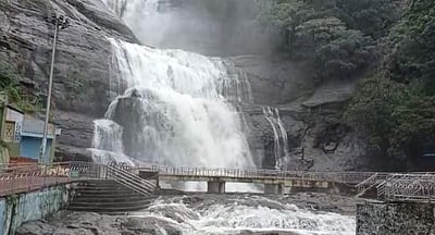 குற்றால அருவிகளில் 2வது நாளாக காட்டாற்று வெள்ளம்: சுற்றுலாப் பயணிகள் குளிக்க தடை!