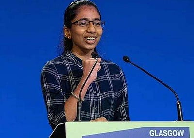 இந்தியாவின் கிரேட்டா தன்பெர்க்; உலக தலைவர்களுக்கு பாடம் எடுத்த தமிழ்நாட்டு சிறுமி