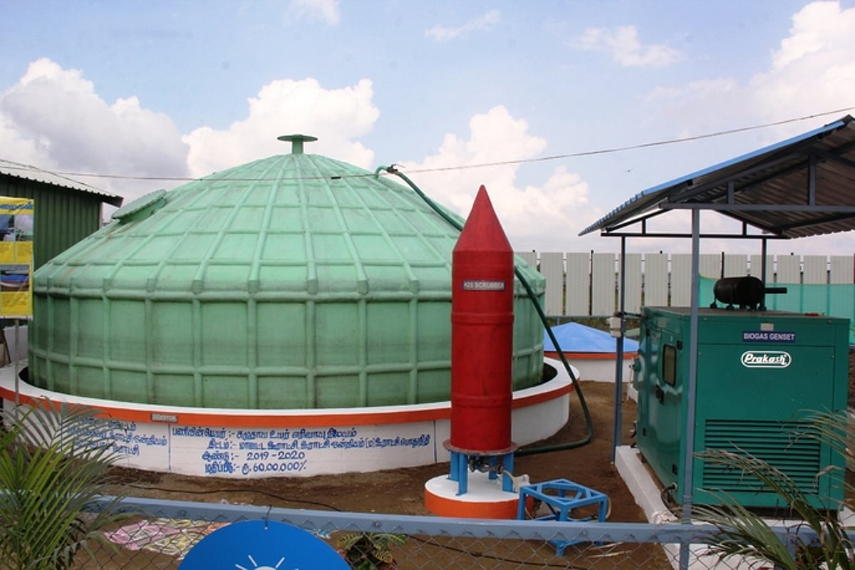 மாட்டு சாணத்திலிருந்து பயோ கேஸ் மூலம் மின் உற்பத்தி