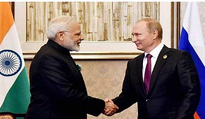 தில்லி வந்தார் ரஷிய அதிபர் புதின்: 10 ஒப்பந்தங்கள் கையெழுத்தாகிறது