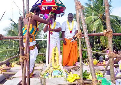 திருநள்ளாறு அருகேவைத்தியநாத சுவாமி கோயில் குடமுழுக்கு