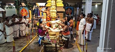 ராஜபாளையம் மீனாட்சி சுந்தரேசுவரர் திருக்கோவில் மாசிமகம் கொடியேற்றத்துடன் தொடக்கம்