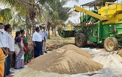 ஜம்பையில் திருந்திய நெல் சாகுபடி விளைச்சல் போட்டி