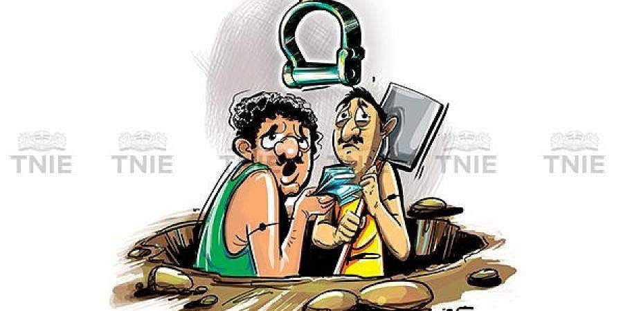 தரையில் புதைத்து வைத்திருந்த வெள்ளியை சுரங்கம் தோண்டி திருடியவர்கள் சிக்கினர்