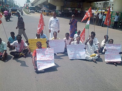 நெல்லையில் விவசாய சங்கத்தினர் சாலை மறியல்: 20 பேர் கைது