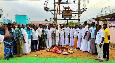 விராலிமலையில் திமுக தேர்தல் அலுவலக முகூர்த்தகால் நடும் விழா 