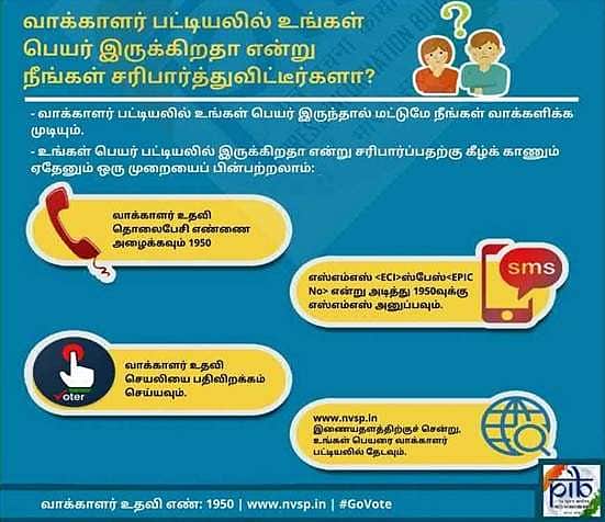 வாக்காளர் பட்டியலில் உங்கள் பெயர் இருக்கிறதா?