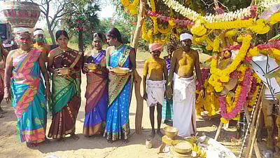 மணப்பாறை அருகே எருது உயிரிழப்பு: தாரை தப்பட்டையுடன் இறுதிச்சடங்கு