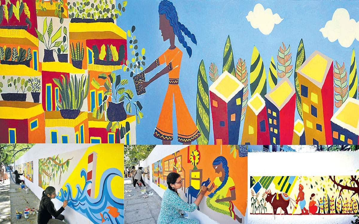 கல்லூரி மாணவிகளின் தூரிகை தூறல்கள்! 