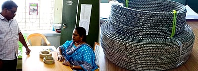 வாகனச் சோதனையில் 4 கிலோ வெள்ளிக் கம்பிகள் பறிமுதல்